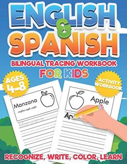 [Read] [EBOOK EPUB KINDLE PDF] English & Spanish Bilingual Tracing Workbook For Kids: Activity Workb