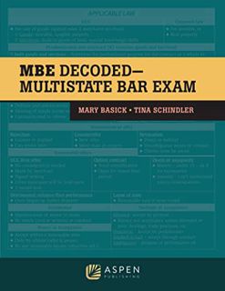 [Read] PDF EBOOK EPUB KINDLE The MBE Decoded: Multistate Bar Exam (Bar Review Series) by  Mary Basic