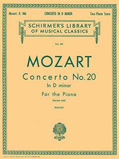 [ACCESS] EBOOK EPUB KINDLE PDF Concerto No. 20 in D Minor for the Piano (Schirmer's Library of Music