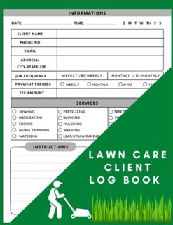 View [KINDLE PDF EBOOK EPUB] Lawn Care Client Log Book: Simple Lawn Mowing And Landscape Appointment