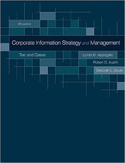 [Get] EBOOK EPUB KINDLE PDF Corporate Information Strategy and Management: Text and Cases by Lynda A
