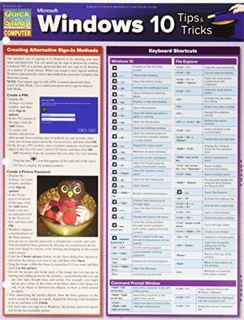 GET [KINDLE PDF EBOOK EPUB] Microsoft Windows 10 Tips & Tricks (Quick Study Computer) by  Joan Lambe
