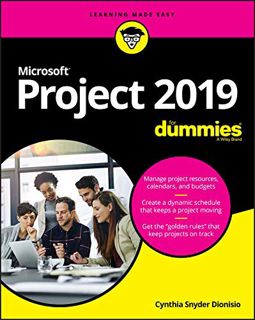 [VIEW] KINDLE PDF EBOOK EPUB Microsoft Project 2019 For Dummies by  Cynthia Snyder Dionisio √