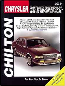 [View] [EBOOK EPUB KINDLE PDF] Chrysler Front-Wheel Drive Cars, 6 Cylinder, 1988-95 (Chilton Total C