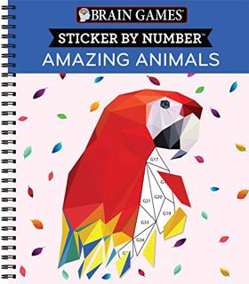 Access [KINDLE PDF EBOOK EPUB] Brain Games - Sticker by Number: Amazing Animals by  Publications Int