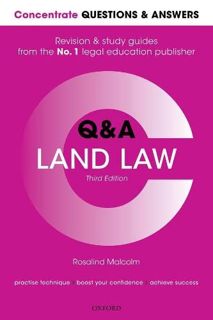 VIEW [EBOOK EPUB KINDLE PDF] Concentrate Questions and Answers Land Law: Law Q&A Revision and Study