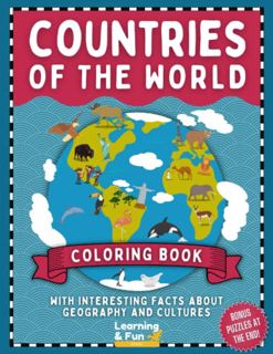 [View] EBOOK EPUB KINDLE PDF Countries of the World Coloring Book: Educational Map Coloring Book wit