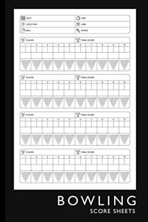 [READ] [KINDLE PDF EBOOK EPUB] Bowling Score Book: Small Portable 6x9" - 120 Pages Notebook by  Toda