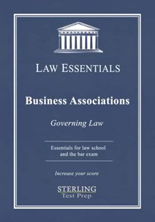 Read [EPUB KINDLE PDF EBOOK] Business Associations, Law Essentials: Governing Law for Law School and