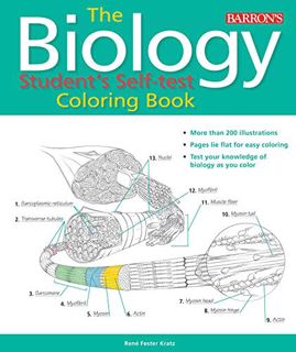 Get PDF EBOOK EPUB KINDLE Biology Student's Self-Test Coloring Book (Barron's Test Prep) by  René Fe