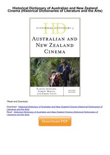 get [PDF] Download Historical Dictionary of Australian and New Zealand Cinema (Historical Dictionari