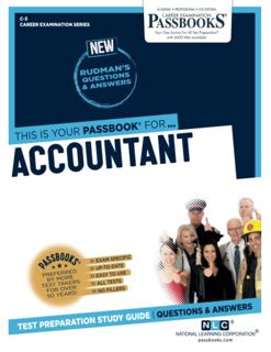Read EBOOK EPUB KINDLE PDF Accountant (C-3): Passbooks Study Guide (Career Examination Series) by  N