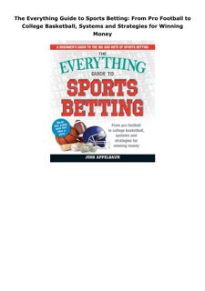 PDF Download The Everything Guide to Sports Betting: From Pro Football to College Basketball, S