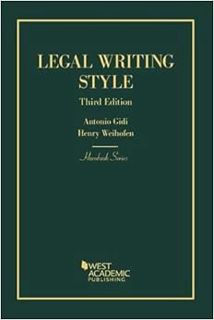 [View] EBOOK EPUB KINDLE PDF Legal Writing Style (Hornbooks) by Antonio Gidi,Henry Weihofen 📋