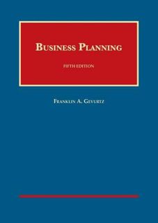 VIEW EPUB KINDLE PDF EBOOK Business Planning, 5th (University Casebook Series) by  Franklin Gevurtz