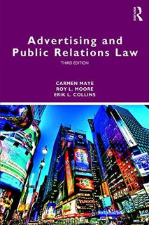 Read EBOOK EPUB KINDLE PDF Advertising and Public Relations Law (Routledge Communication Series) by