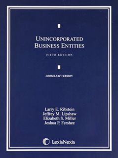[View] EPUB KINDLE PDF EBOOK Unincorporated Business Entities by  Larry Ribstein,Jeffrey Lipshaw,Eli
