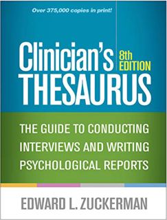 [READ] [PDF EBOOK EPUB KINDLE] Clinician's Thesaurus: The Guide to Conducting Interviews and Writing