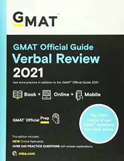 VIEW [EBOOK EPUB KINDLE PDF] GMAT Official Guide Verbal Review 2021, Book + Online Question Bank: Bo