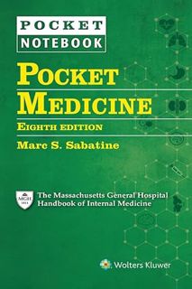 GET EPUB KINDLE PDF EBOOK Pocket Medicine (Pocket Notebook Series) by  Marc Sabatine 🗂️