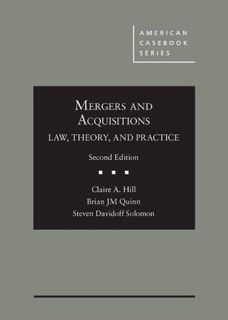 [View] KINDLE PDF EBOOK EPUB Mergers and Acquisitions: Law, Theory, and Practice (American Casebook