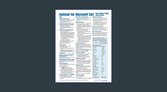 READ [PDF] ✨ Microsoft Outlook 365 Mail, Calendar, People, Tasks, Notes Quick Reference - Windo