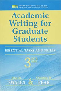 GET [PDF EBOOK EPUB KINDLE] Academic Writing for Graduate Students: Essential Tasks and Skills by  J