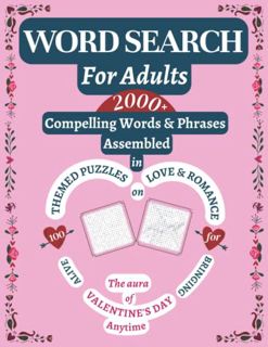 GET EBOOK EPUB KINDLE PDF WORD SEARCH For Adults: 2000+ Compelling Words & Phrases Assembled in 100