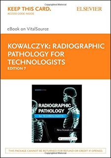 VIEW PDF EBOOK EPUB KINDLE Radiographic Pathology for Technologists by  Nina Kowalczyk Ph.D.  R.T.(R