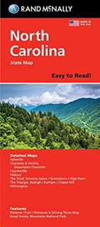 [Access] EPUB KINDLE PDF EBOOK Rand McNally Easy To Read Folded Map: North Carolina State Map by  Ra