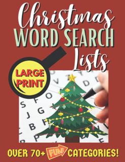 [Get] [EPUB KINDLE PDF EBOOK] Christmas Word Search Lists: Large Print Categorized Word Puzzles for