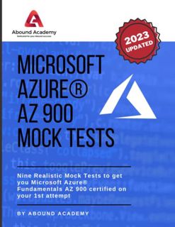 [READ] PDF EBOOK EPUB KINDLE Microsoft AZURE® AZ 900 Mock Tests: Nine Realistic Mock Tests to get yo