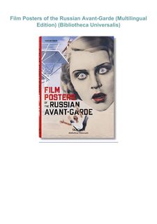 Download ⚡️(PDF)❤️ Film Posters of the Russian Avant-Garde (Multilingual Edition) (Bibliotheca