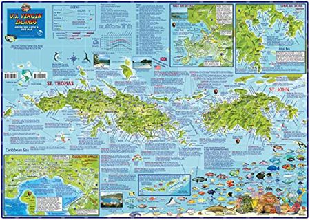 [READ] KINDLE PDF EBOOK EPUB United States Virgin Islands USVI Map Laminated Poster by  Franko Maps