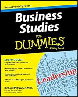 [GET] [PDF EBOOK EPUB KINDLE] Business Studies For Dummies by Richard Pettinger 🗃️