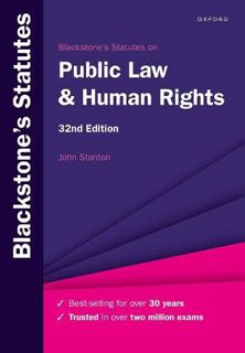 [Access] [EPUB KINDLE PDF EBOOK] Blackstone's Statutes on Public Law & Human Rights (Blackstone's St