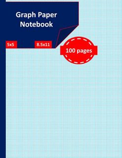 GET [EPUB KINDLE PDF EBOOK] Graph Paper Notebook: Grid Paper, Quad Ruled (5 squares per inch), 8.5’’