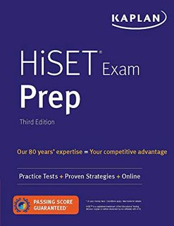 Get [PDF EBOOK EPUB KINDLE] HiSET Exam Prep: Practice Tests + Proven Strategies + Online (Kaplan Tes