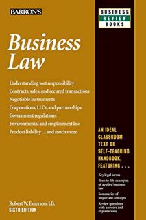 [Read] [EBOOK EPUB KINDLE PDF] Business Law (Barron's Business Review) by  Robert W. Emerson J.D. 🖋