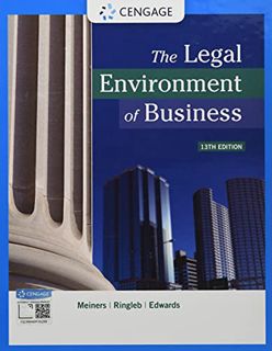 [ACCESS] [PDF EBOOK EPUB KINDLE] The Legal Environment of Business by  Roger E. Meiners,Al H. Ringle