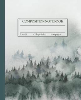 Access EPUB KINDLE PDF EBOOK Composition Notebook: Watercolor Forest Composition Notebook College Ru