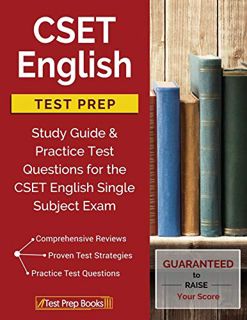 [VIEW] PDF EBOOK EPUB KINDLE CSET English Test Prep: Study Guide & Practice Test Questions for the C