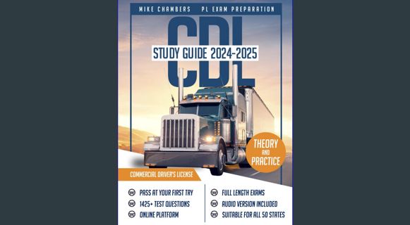 Ebook PDF  📕 CDL Study Guide 2024-2025: Exam Prep Book with 1425+ Questions and Explained Answers t