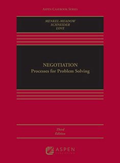 Read [EBOOK EPUB KINDLE PDF] Negotiation: Processes for Problem Solving (Aspen Casebook Series) by