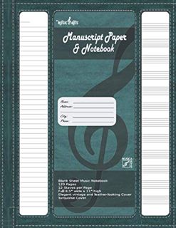 Access EPUB KINDLE PDF EBOOK Manuscript Paper and Notebook | Blank Sheet Music Notebook | 120 Pages