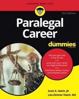 [Get] EPUB KINDLE PDF EBOOK Paralegal Career For Dummies (For Dummies (Career/Education)) by  Scott