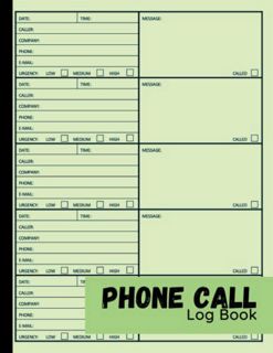 [GET] KINDLE PDF EBOOK EPUB Phone Call Log Book: Phone Call and Voicemail Recording Notebook With Ov