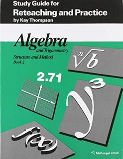 ACCESS [KINDLE PDF EBOOK EPUB] Algebra and Trigonometry: Structure and Method, Book 2: Study Guide f