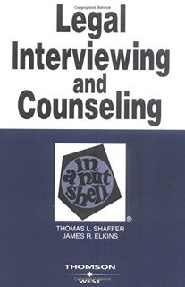 GET [PDF EBOOK EPUB KINDLE] Legal Interviewing and Counseling in a Nutshell (Nutshells) by  Thomas S