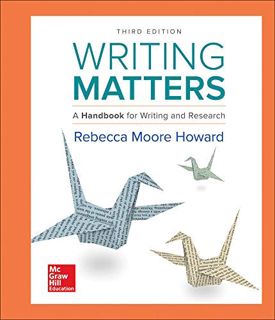 ACCESS [EPUB KINDLE PDF EBOOK] Writing Matters: A Handbook for Writing and Research (Comprehensive E